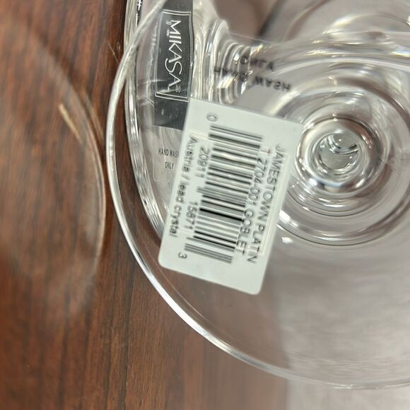Mikasa Jamestown Platin goblet set of 2. KK140 - Picture 3 of 4